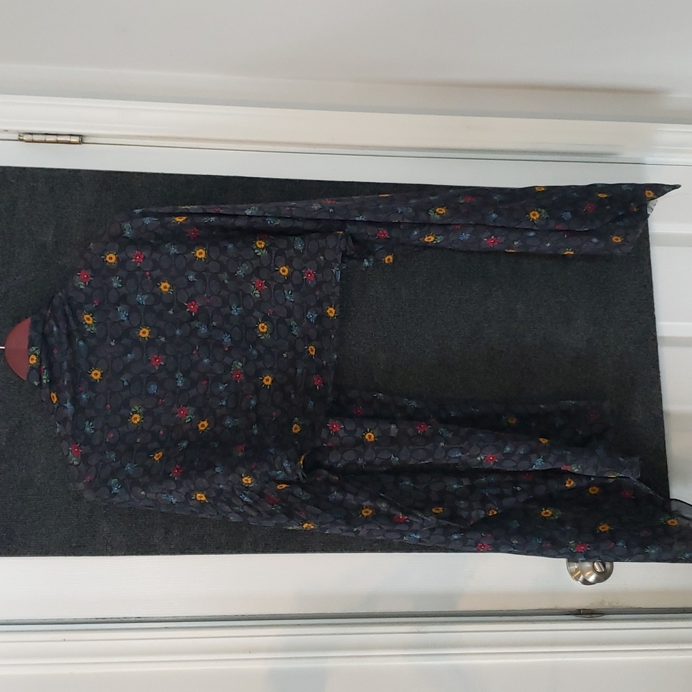 Coach Silk Modal Floral Scarf - Picture 3 of 3